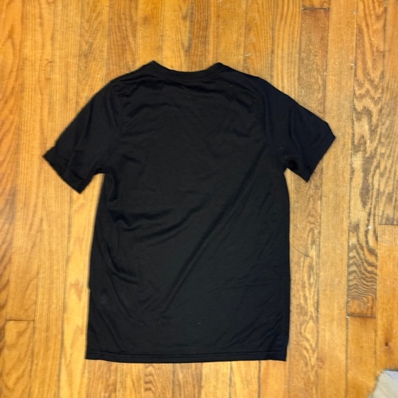 Nike Boys Black Tee with White Swish Logo. Dry-fit. Size Large. - Picture 2 of 4